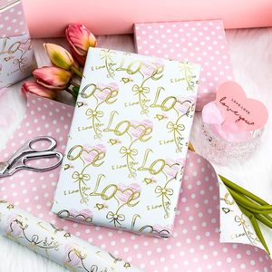 Wedding Wrapping <b>Paper</b> <b>Roll</b> 17 Inch X 33 Feet Gold Love Bow Print Gift <b>Wrap</b> For Bridal Shower Valentine's Day Birthday - Product Image 6