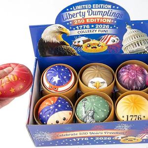 Jouet Squishy Kawaii en forme de Boulette Vapeur, Jouet Anti-Stress à Remontée Lente avec Cuiseur Vapeur en Bambou, Boîte Mystère Couleurs Aléatoires pour Enfants - Product Image 1