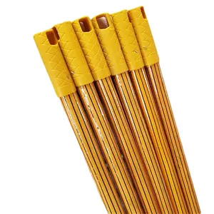 2024 Cheaper household escobas pvc coated mop stick floor brush 120cm length wooden broom stick