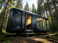 Maison en forme de capsule spatiale en alliage d'aluminium, cabane préfabriquée légère, résistante à la corrosion, pour les régions côtières