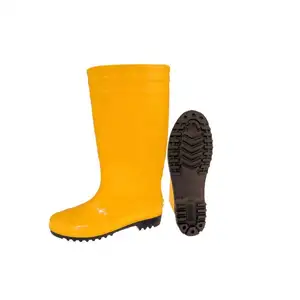 多色耐油耐酸碱防尘橡胶靴黄色银色雨靴男士口香糖靴