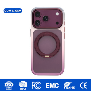 เคสโทรศัพท์แบบไฮบริดสองสี พร้อมที่ยึดแม่เหล็กสำหรับ iPhone Duo 18 Pro Max ป้องกันเหลือง รับผลิตแบบ OEM/ODM ขายส่ง - Product Image 1