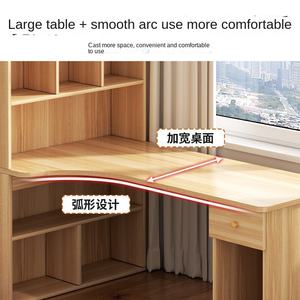 Table de bureau moderne pour ordinateur Bureau d'angle pour la maison Étagère intégrée Seau Cabinet pour étudiant Écriture Apprentissage pour Simple - Product Image 3