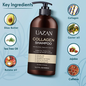 Champú Capilar con Colágeno Orgánico OEM, Tratamiento para el Crecimiento del Cabello, Reparación Profunda del Daño, Control de la Caída del Cabello, Control de Grasa del Cuero Cabelludo, Anti-Frizz, Hidratante - Product Image 3