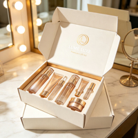 Boîte d'expédition en carton ondulé blanc cassé de qualité supérieure avec logo estampé à chaud, insert en mousse EVA personnalisé, pour cosmétiques et cadeaux