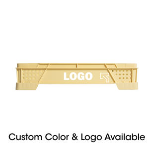 عربة خبز قابلة للتكديس والتداخل مع صناديق بلاستيكية شبكية للخبز والبسكويت، مقاس 605*405*115 ملم، مع إمكانية تخصيص الشعار - Product Image 3