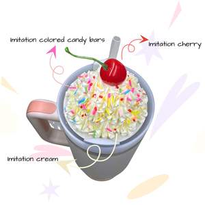 Adornos de helado batido Stanley Topper para accesorios de vasos Stanley con tapa de silicona para pajitas de vasos. - Product Image 3