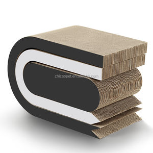 Gerecycled Papier Materiaal Huisdierbank 3-In-1 U-Vorm <span class=keywords><strong>Cat</strong></span> <span class=keywords><strong>Scratcher</strong></span> Lounge - Product Image 2