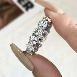 Бриллиантовое кольцо из муассанита, 925 из стерлингового серебра