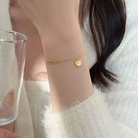Bracelet SPJ tendance en argent sterling 925 avec initiale en forme de cœur, chaîne à maillons trombone, design unique, bijou pour femme