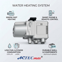 Chauffage au diesel 5000W 12V avec liquide de refroidissement, affichage numérique, télécommande, chauffage au diesel 5KW pour camion, camping-car, caravane