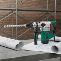 Marteau perforateur multifonctionnel POSEN avec BMC et accessoires, marteau de démolition électrique 1500W, perceuse à percussion SDS-plus