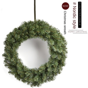 Handmade PVC <b>Christmas</b> <b>Decorations</b> Metal Wreath Door Hanging Ornaments for Home Wall Decor Commercial Space for Shopping Malls - Product Image 1