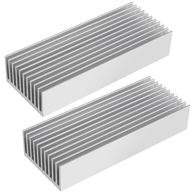 Aluminum Heatsink 100x40x20mm (3.94x1.57x0.79 Inch) High Power LED Peltier Thermal Module Tec1-12706 2Pcs China Not CNC Machined
