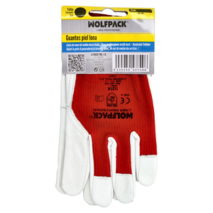 Guanti in Pelle/Tela con Chiusura in Velcro. Con Gancio 8 Pollici - Product Image 5