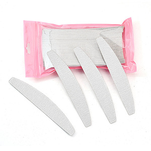 50 pièces/sac Vente en <span class=keywords><strong>gros</strong></span> Limes à ongles jetables en éponge EVA déchirable, double face, ultra-minces, en forme de demi-lune, avec bande abrasive remplaçable, personnalisables - Product Image 4