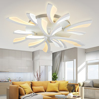 Meilleure vente de plafonnier LED au design moderne et économique, couleur chrome, lampe avec base en fer pour salle à manger, chambre, salon