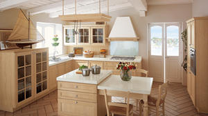 Juego de armario de cocina moderno YK Diseño de madera elegante con estética rústica funcional para una cocina elegante - Product Image 4