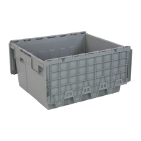 Conteneurs de stockage en plastique avec couvercle intégré, robustes et empilables, pour l'agriculture, les aliments et le stockage en entrepôt