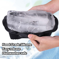 Moule rectangulaire en silicone antiadhésif Extra Large Robuste Grands Bacs à blocs de glace Plateau à glaçons en silicone réutilisable pour bain de glace