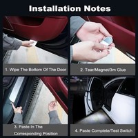 Luz de bienvenida Led para coche, Control magnético, carga USB, luces de apertura de puerta automática, lámpara de señal anticolisión segura