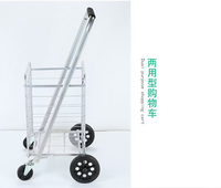 Chariot de courses pliable en fer, chariot pour monter les escaliers, chariot portable pour le transport de fruits et légumes à la maison