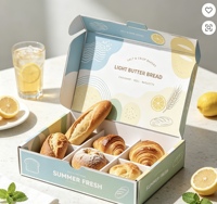 Boîte en carton jetable pour pâtisserie, personnalisable avec logo, qualité alimentaire, pour gâteaux, pains, pâtisseries, desserts, conteneur à emporter