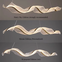 Lampe suspendue longue pour bars de cuisine SIMIG, style nordique moderne, LED, or, luxe, grand lustre en acrylique