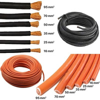 PVC-isoliert Orange Schwarz 16mm 25mm 35mm 50mm 70mm 95mm Super flexibles Kupfer Gauge Schweiß kabel