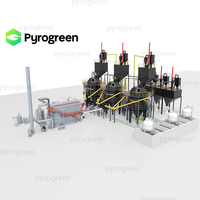 Système de production de biochar à lit fixe à courant descendant haute capacité Carbonisateur de biomasse Système industriel biomasse-énergie