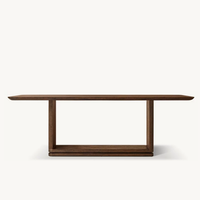 Mobilier moderne multi-tailles haut de gamme ensemble de table à manger rectangulaire d'extérieur Villa hôtel peut être personnalisé