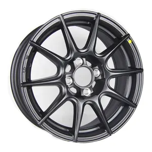 Alluminio nero Opaco 4x108 5x10 0/114.3 15 pollici Passeggero ruote di auto, Auto cerchi in lega