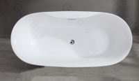Moderne 67 ''1700mm Ovale Blanc Noir Personnalisé Isolé Portable Adulte Douche Coin Autoportant Acrylique Salle De Bains Trempage Baignoire