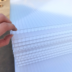 10MM creux feuille de polycarbonate clair feuille de plastique pc panneau mural de toit de serre