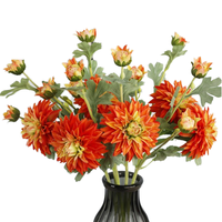 Rangkaian Bunga Dahlia Buatan dari Sutra untuk Dekorasi Vas di Pernikahan, Rumah, Pesta, Meja, Kantor.