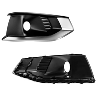 Grille de protection de phare antibrouillard avant de voiture de haute qualité avec finition brillante en nid d'abeille pour Audi A4 B9 2020 2021 2022