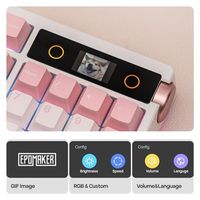 Clavier mécanique pleine taille OEM ODM TH108 PRO avec écran et bouton rotatif, clavier de jeu sans fil avec batterie 10000 mAh, joint crémeux, échange à chaud