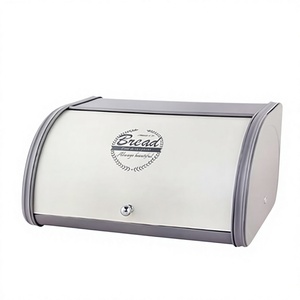 Caja de Pan de Alambre Metálico con Tapa de Madera, Cesta de Pan Rectangular Industrial con Revestimiento para Almacenamiento de Alimentos en la Cocina - Product Image 5