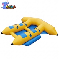 Traîneau aquatique gonflable à double tube Open Deck pour deux personnes, modèle Flying Fish à profil bas, remorquable pour activités en bateau rapide