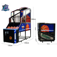 Arcadix Machine de jeu d'arcade de basketball de rue commerciale à monnayeur avec comptage électronique des points et éclairage LED pour adultes, pour centre de divertissement intérieur