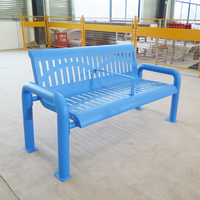 Banc publicitaire moderne en métal - Mobilier d'extérieur pour écoles et parcs - Banc de patio