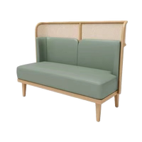 Ensemble de restaurant commercial Suidu RM91 au design moderne, table en bois massif avec structure en métal, table à marmite et barbecue 2 places, chaise