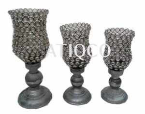 เชิงเทียนแก้วและเหล็กสีดำสำหรับเทียนทีไลท์ | โลหะแบบทันสมัย | เชิงเทียนที่น่าสนใจสำหรับมื้อค่ำที่สมบูรณ์แบบของคุณ - Product Image 5