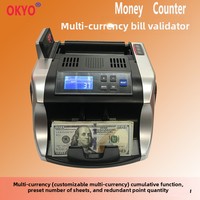Compteur de billets multidevises Henley 2600 avec détecteur de devises étrangères pour dollars américains, billets africains et d'Asie du Sud-Est