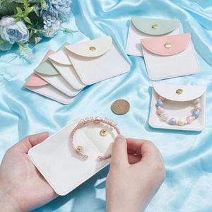 Clear <b>Small</b> Pouches Square Pu Leather and Pvc Gift Travel Jewelry <b>Bags</b> for Ring Bracelet Necklace - Product Image 2
