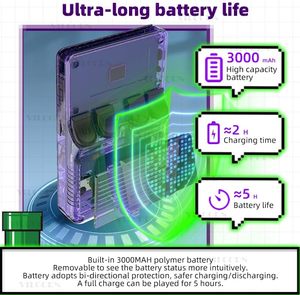 Console di Gioco Portatile <span class=keywords><strong>Vintage</strong></span> GBE R36S con Scheda 64G, Sistema Operativo Arkos, Batteria 3500mAh, Schermo IPS 3.5 Pollici 640x480, <span class=keywords><strong>Giochi</strong></span> Rockchip - Product Image 5