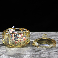 Bocaux à épices en verre doré, Souvenirs de mariage, de luxe, pots de bonbons, pot de sucre, 1 pièce