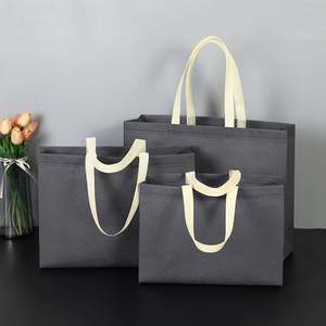 Sac de courses pliable écologique pour supermarché, sac cadeau biodégradable non tissé à porter à la main - Product Image 2