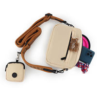 Sac de promenade pour chien en nylon personnalisé, sacoche bandoulière mains libres, porte-sacs à déjections, pochette respirante portable pour friandises d'entraînement pour animaux de compagnie