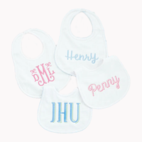 Ensemble de vêtements pour bébé fille en coton 100% avec bavoir et tissu à rotules monogrammes en gros